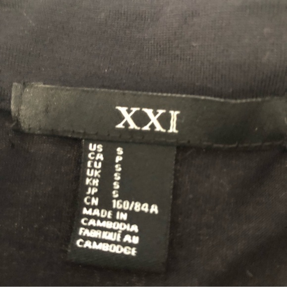 Forever 21 Sleeveless Tank Top Snap black cotton and mesh SZ Small - Picture 9 of 12